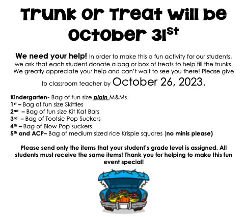  Trunk or Treat!